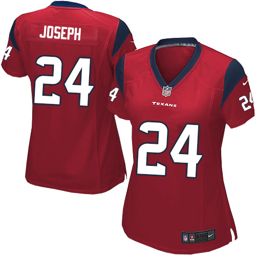 Women's Elite Johnathan Joseph Nike Jersey Red Alternate - #24 NFL Houston Texans